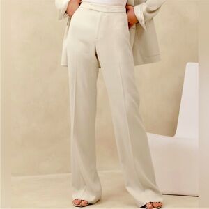 Banana Republic Cream Wide Leg Pants
